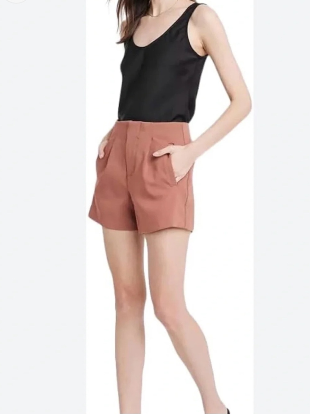 a new day Canyon Brown High-Rise Tailored Bermuda Shorts